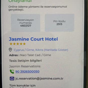 Jasmine Court Hotel (Girne) Hakkında Şikayet