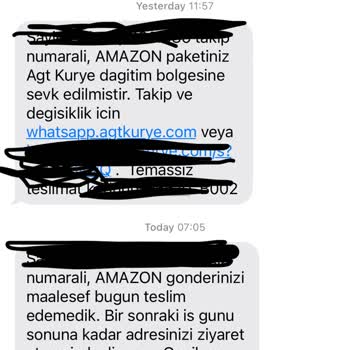 AGT Kurye (aynigunteslim.com) Kargo Teslim Edilmedi