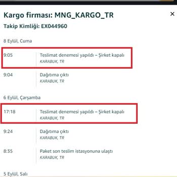 MNG Kargo Karabük 100. Yıl Şube Pişmanlıktır