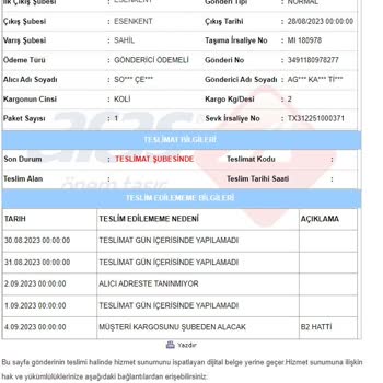 Aras Kargo Müdür Ve Çalışan Hataları