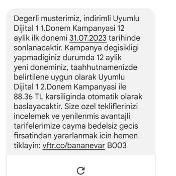 Vodafone Abonelik Sözleşmesi Aldatmacası 2