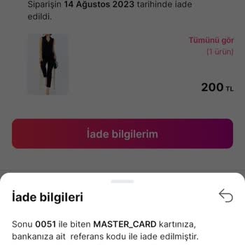 Gardrops Param İade Edilmedi