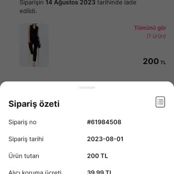Gardrops Param İade Edilmedi