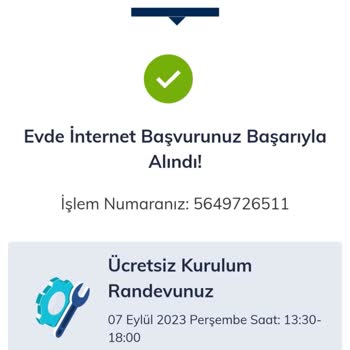 Türk Telekom Kurulum Randevusu Problemi.
