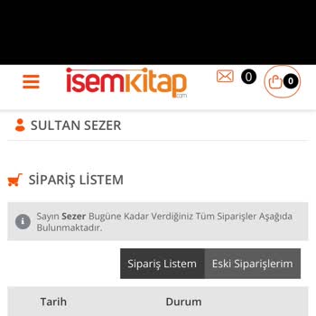 İsemkitap Alışverişi Mağduriyet