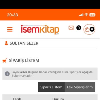 İsemkitap Alışverişi Mağduriyet