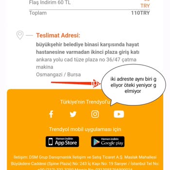 Trendyol Kurye Beni Aramadan Siparişimi İptal Edip Yemiş