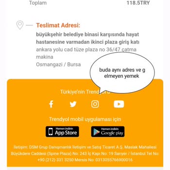 Trendyol Kurye Beni Aramadan Siparişimi İptal Edip Yemiş
