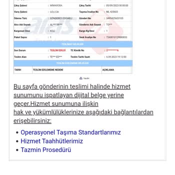 Aras Kargo Teslim Edilemeyen Kargo