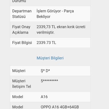 Oppo A16 ve Teknik Servis