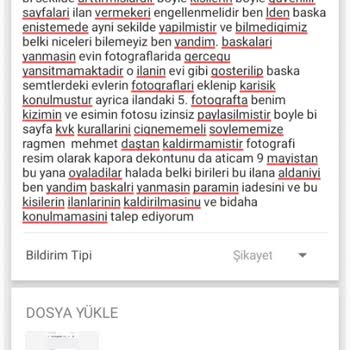 Sahibinden De Yayımlanan İlan Şikayetinde Sahibinden'in İlgisizliği