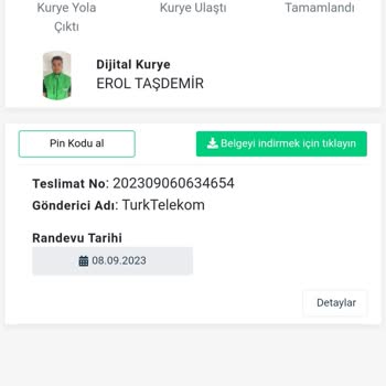Dijital Kurye Ve Türk Telekom Hizmet Veremiyor