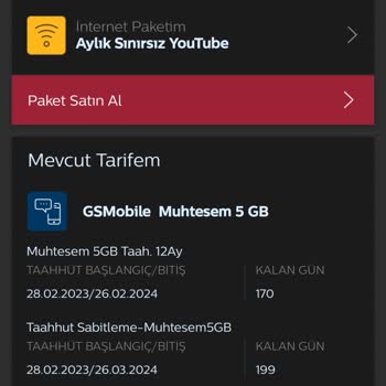 Türk Telekom/GS Mobile Ek Paket Aldığım Halde Kullanamıyorum