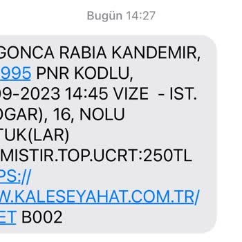 Kale Seyahat Yanlış Bilgi Verip Biletimi Yaktı