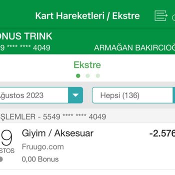 Fruugo Dan Aldığım Ürünün Rakamı Kartıma Fazla Yansımış.