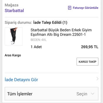 Starbattal Farklı Ürün Gönderimi!