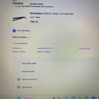 Teknosa'dan Aldığım Ürün 1 Haftadır Kargoya Verilmedi