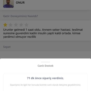 Getir Teslim Edilmeyen Sipariş İçin Teslim Ettik Deniyor