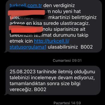 Turkcell Pasajdan Aldığım Hattı Yollamadı