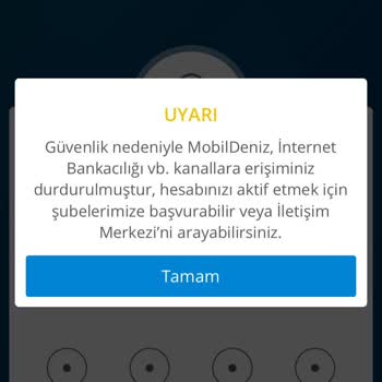 Denizbank Mobil Giriş Problemi