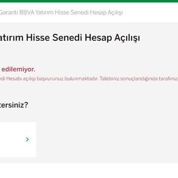 Garanti BBVA Hisse Senedi Hesabı Açılışı