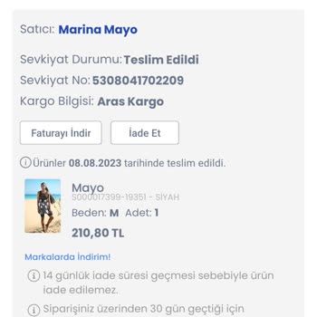 LCW İade Almıyor