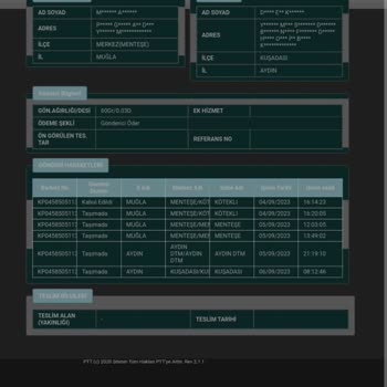 PTT Kargo Kargo Telim Edilmemesi