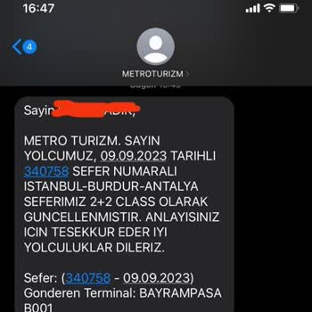 Metro Turizmin Yolcusunu Son Gün Mağdur Etmesi
