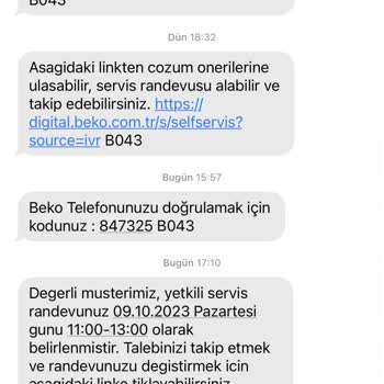 Beko Servis Hizmeti Süresi