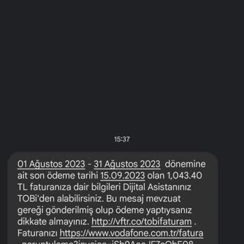 Vodafone Fazla Cayma Bedeli