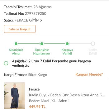 Trendyol Ürünümün Para İadesi
