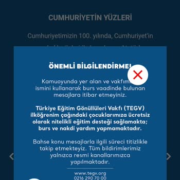 Eğitim Gönüllüleri Vakfı (Burs Başvuru) Burs Adı Altında Kişisel Bilgilerimin Alınması