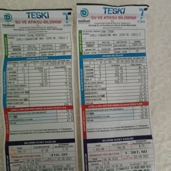 TESKİ Su Faturasıyla İlgili Şikayetlerim