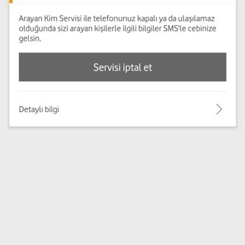 Vodafone Arayan Kim Servisi