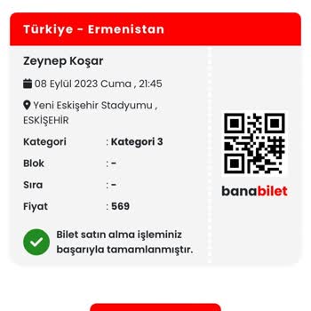 Banabilet Ten Geçersiz Bilet