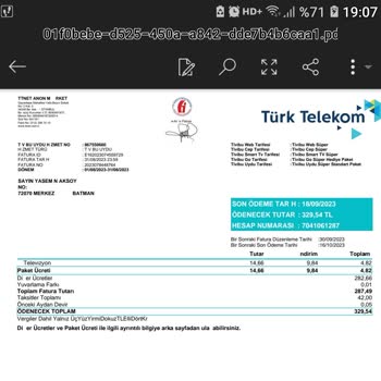 Türk Telekom Tivibu Yersiz Fatura Sorunu