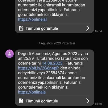 Abone Olmadığım Halde D Smart Borç Mesajı Gönderiyor.