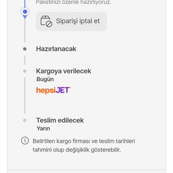 Hepsiburada 15 Gün Olmasına Rağmen Siparişimi Kargoya Vermedi