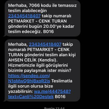 Sendeo Kargoyu Teslim Etmeme