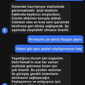 GetirYemek Siparişim Teslim Edilmedi Ve Paramı İade Etmiyorlar!