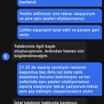 GetirYemek Siparişim Teslim Edilmedi Ve Paramı İade Etmiyorlar!