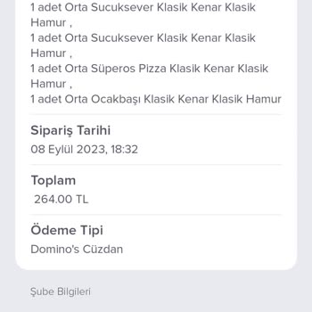 Domino's Pizza Sipariş İptali Yapıyor