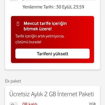 Vodafone Haksız Aşım Paketi