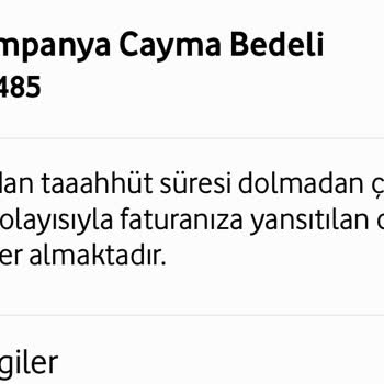 Vodafone Cayma Bedeli Saçmalığı