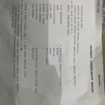 THY Kayıp Bagaj İçin Yardım Talebi