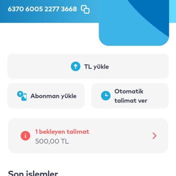 BELBİM (İstanbulkart) Otomatik Yükleme Talimatı İptal