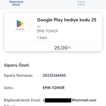 Epin Tower Dijital Kod Gönderim Sorunu