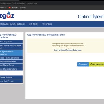 İzgaz Gaz Açım Randevusu Alamıyorum
