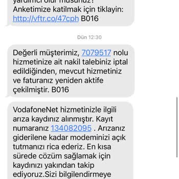 Vodafone Net Hizmetinden Memnun Kalmadım
