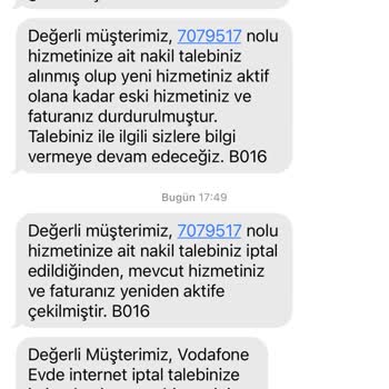 Vodafone Net Hizmetinden Memnun Kalmadım